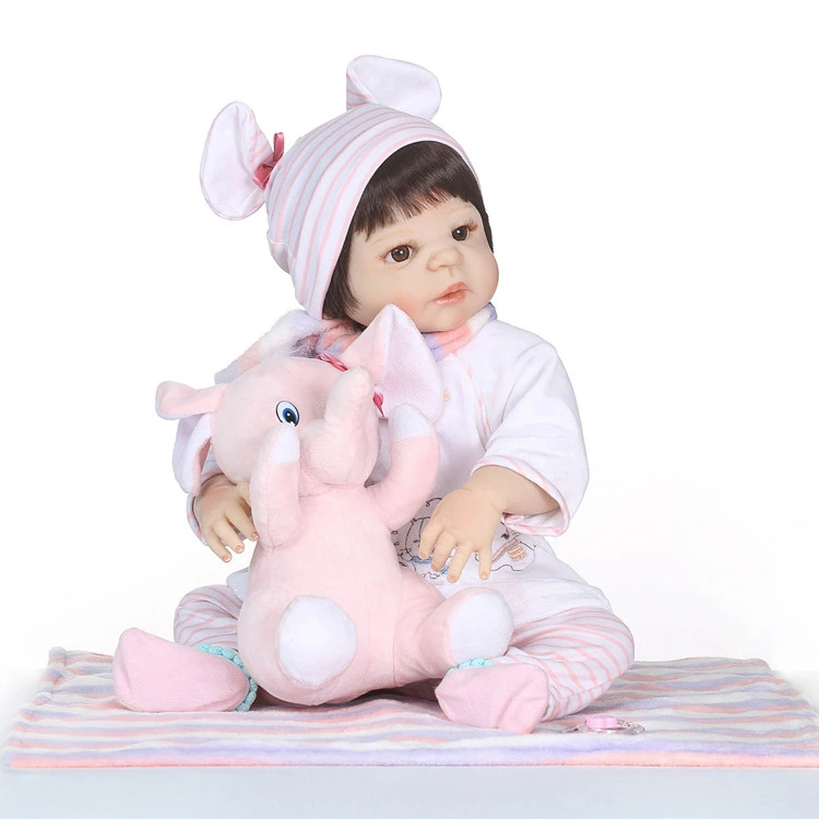 Dropshipping 55 Cm Silicone Soft Vinyl Baby Dolls Lifelike Princess Reborn Baby Boy Dolls Girl Kids Children′s Day Gifts