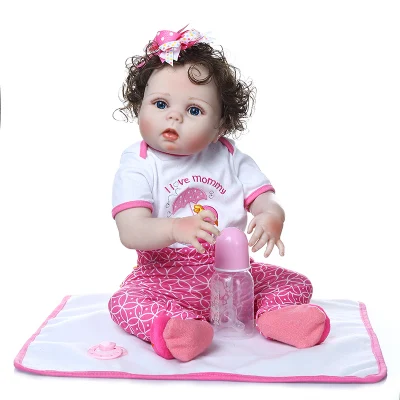 22 Polegada corpo de silicone completo reborn bebê banho boneca brinquedos 55 cm toque real princesa bebe boneca bonecas brinquedo crianças diy playmate presentes